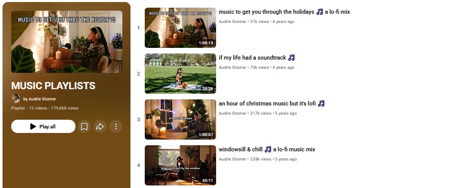 YouTube playlist example 3